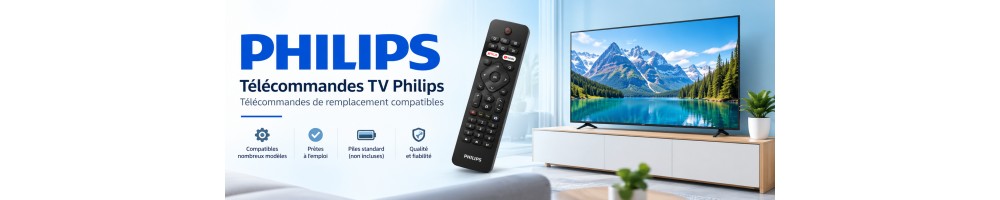 Télécommande TV Philips de remplacement | Passion-Electro