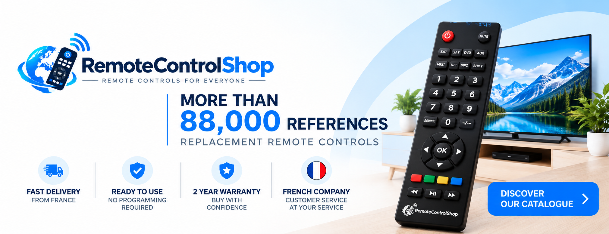 Passion-Electro - Over 88,000 replacement remote control references, ready to use and covered by a 2-year warranty.
