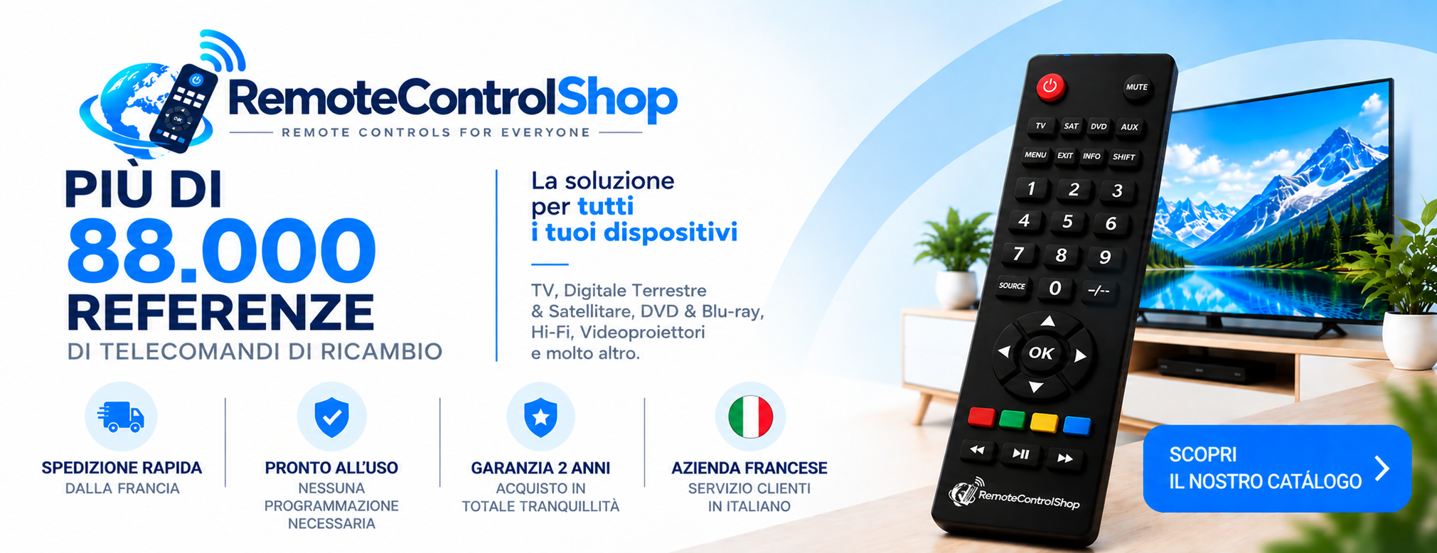 Passion-Electro - Oltre 88.000 referenze di telecomandi sostitutivi, pronti all'uso e con 2 anni di garanzia.