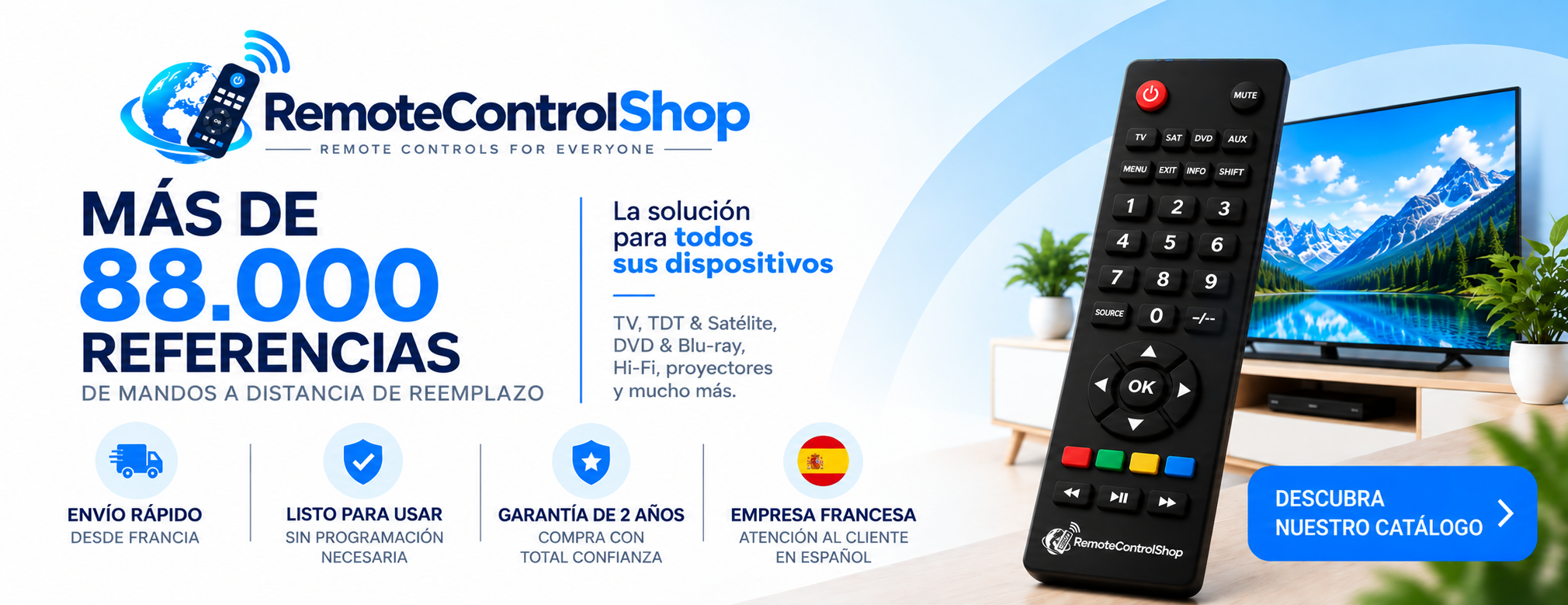 Passion-Electro - Más de 88.000 referencias de mandos a distancia de reemplazo, listos para usar y con 2 años de garantía.